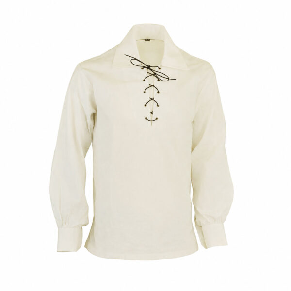 Scottish Boys Ghillie Kilt Shirt Off White Jacobite Jacobean Shirt