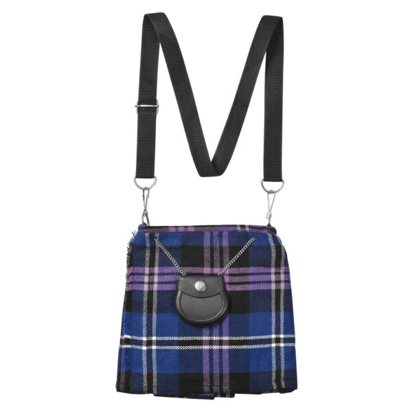 Traditional Scottish Women Tartan Bag Pleated Crossbody Purse – Adjustable Straps, Zip Closure Scottish Heritage Tartan