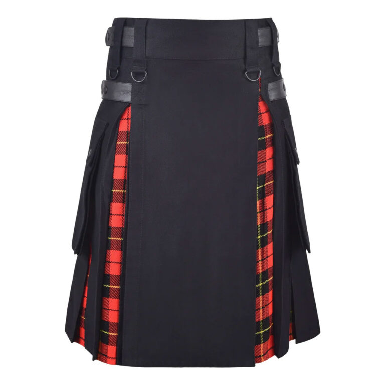 Men’s Wallace Tartan Hybrid Kilt with Cargo Pockets, Utility Kilt